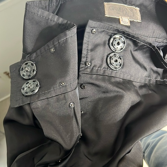 Giambattista Valli US Sz 6 Black 100% Heavy Silk 29” Midi A Line Skirt - Picture 5 of 10